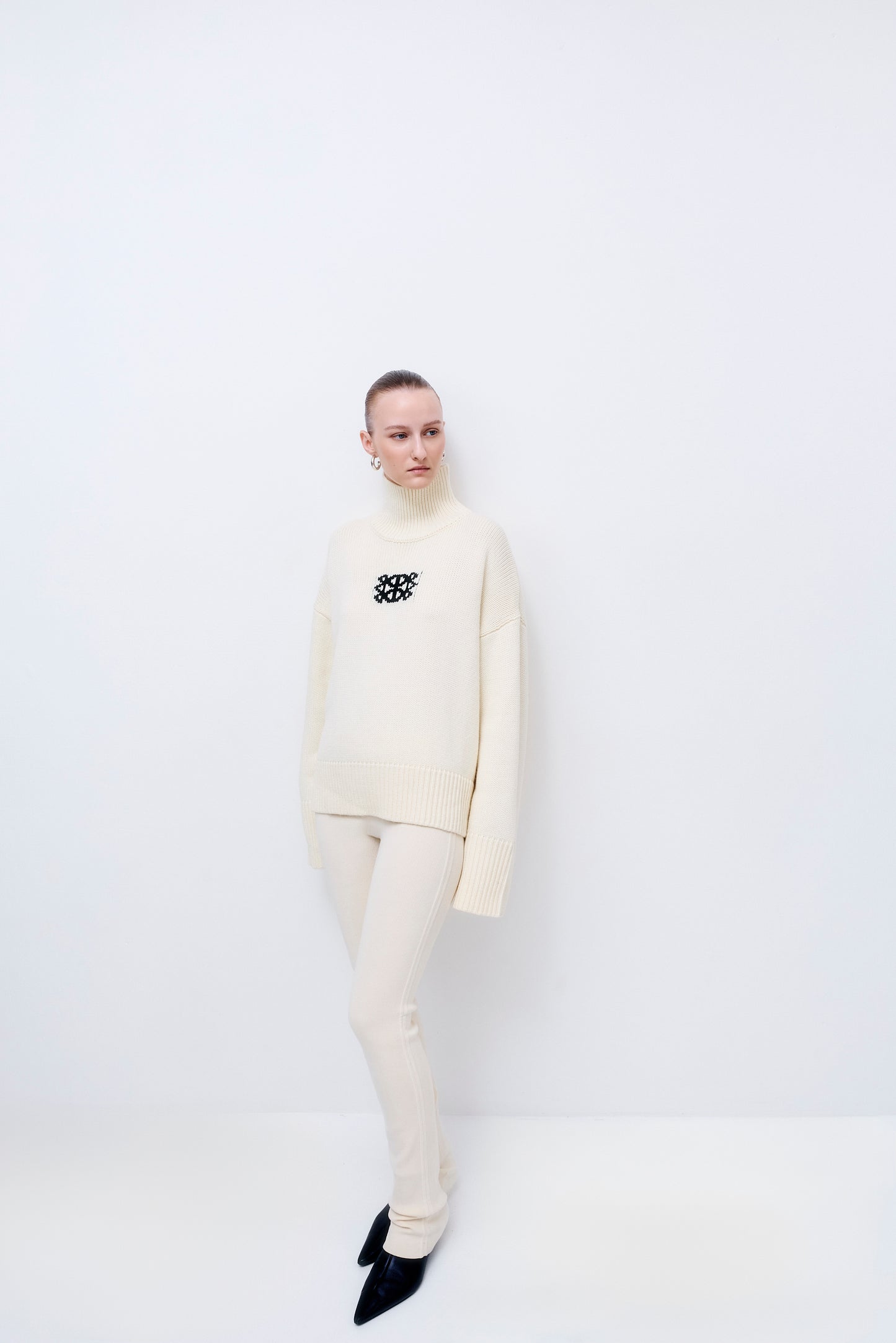 Turtleneck Intarsia Jumper