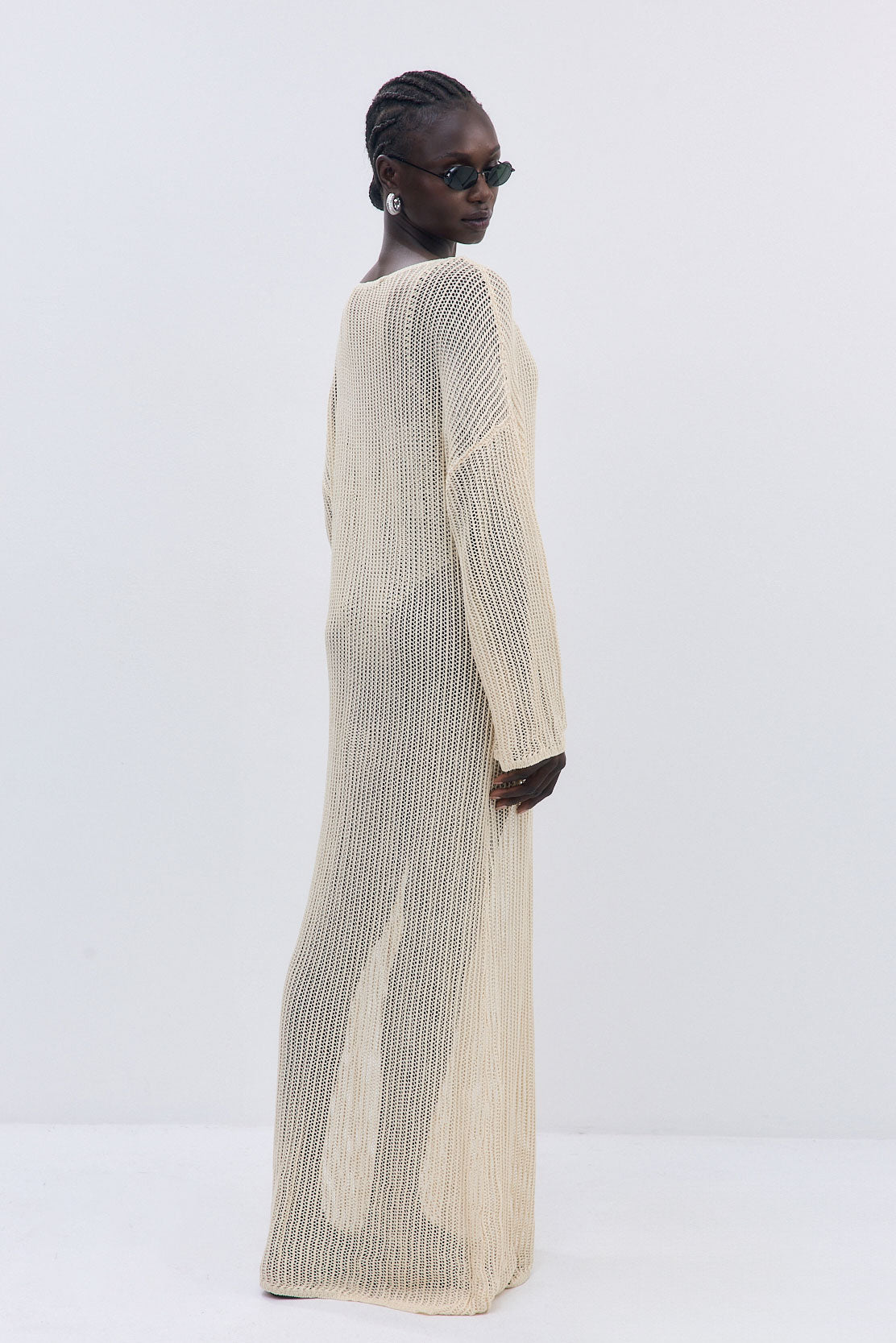 Long Sleeve Crochet Maxi Dress - Dé Rococo