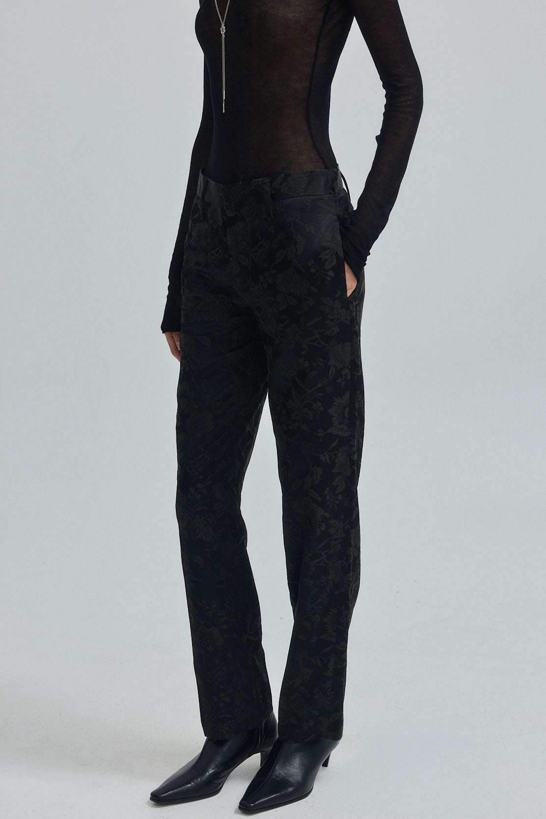 Slim Jacquard Pants