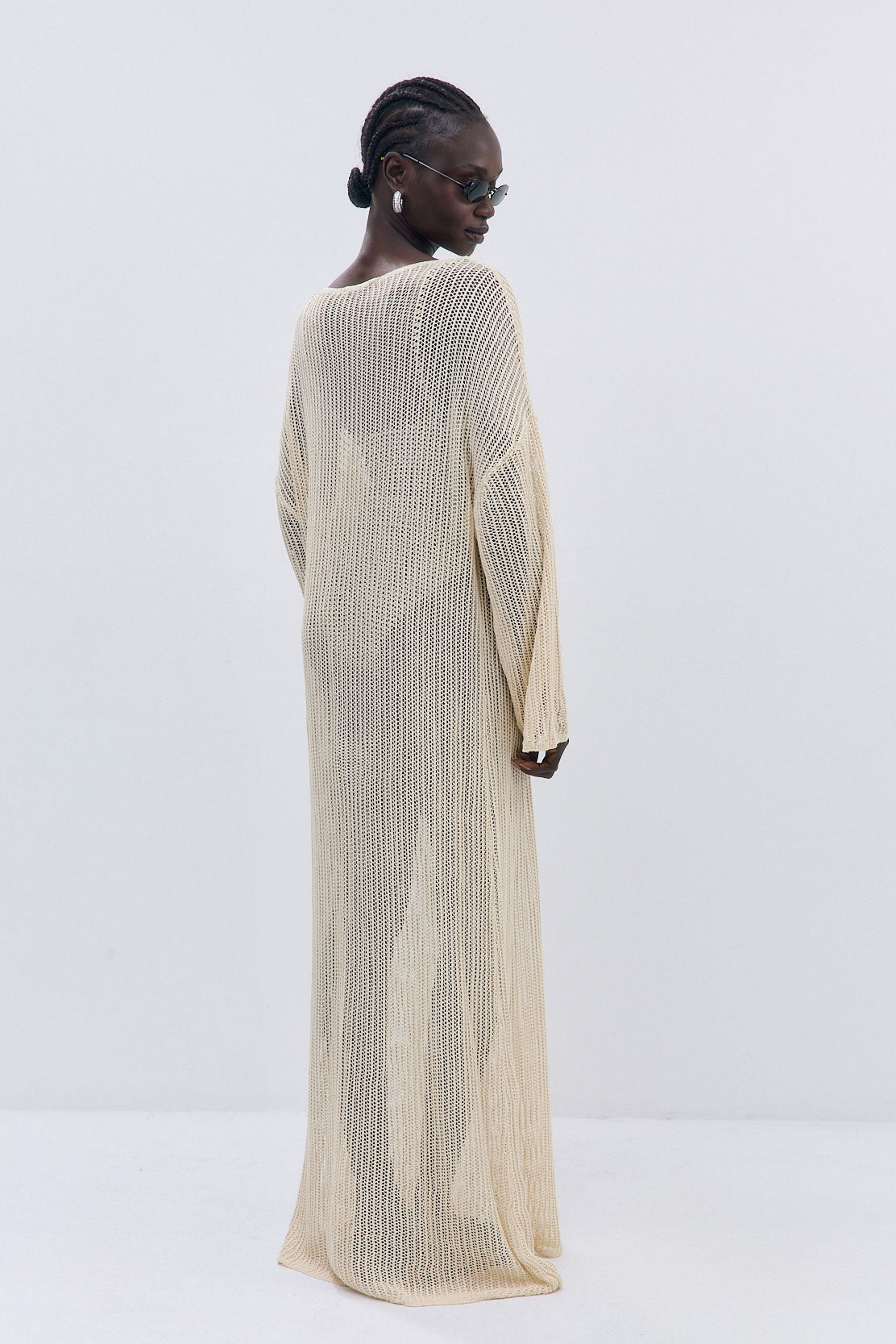 Long Sleeve Crochet Maxi Dress - Dé Rococo