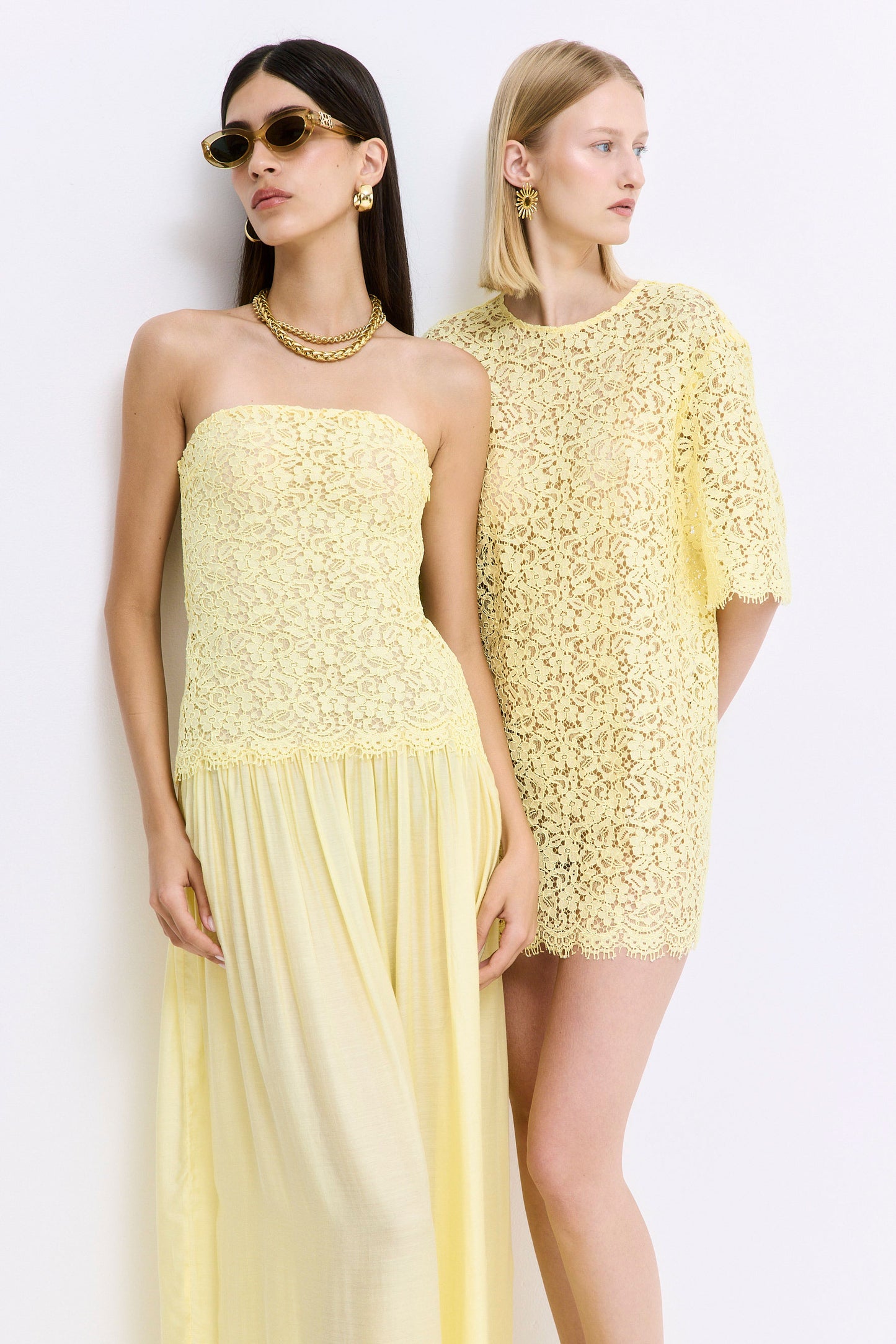 Lace Drop Waist Maxi Dress