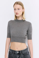 Semi Sheer Cropped Knit