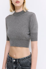 Semi Sheer Cropped Knit