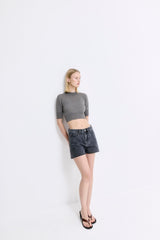 Semi Sheer Cropped Knit