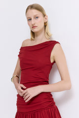 Draped Jersey Mini Dress