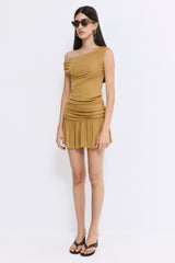 Draped Jersey Mini Dress