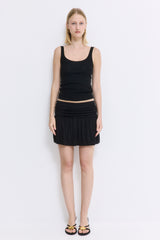 Draped Jersey Mini Skirt