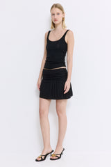 Draped Jersey Mini Skirt