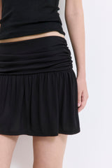 Draped Jersey Mini Skirt