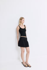Draped Jersey Mini Skirt