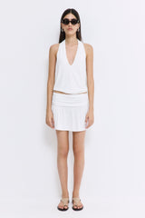 Draped Jersey Mini Skirt