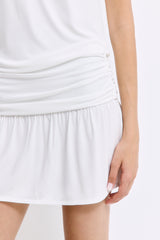 Draped Jersey Mini Skirt