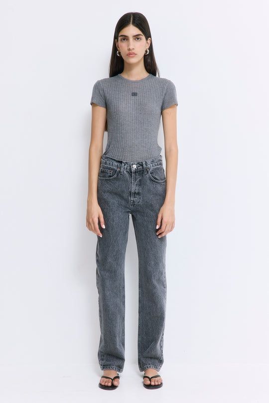 No.6| High Waisted Straight Full Length Denim