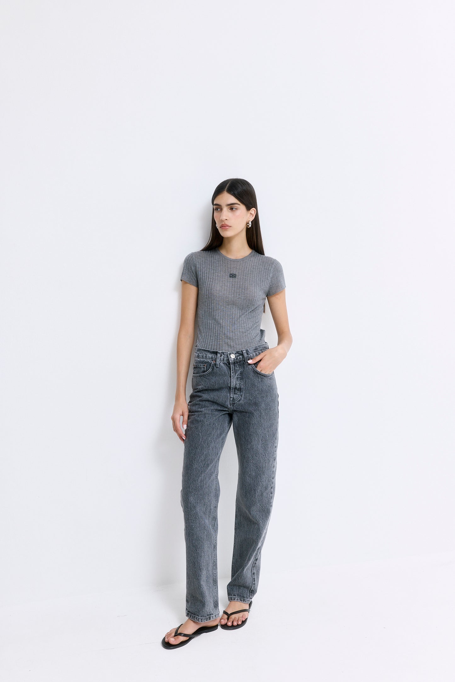 No.6| High Waisted Straight Full Length Denim