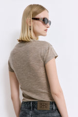 Fitted Wool Cup Tee