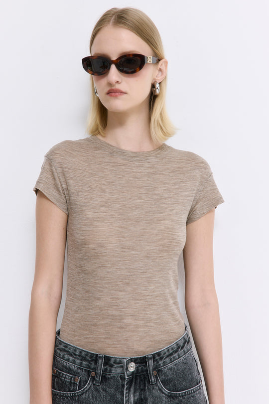 Fitted Wool Cup Tee