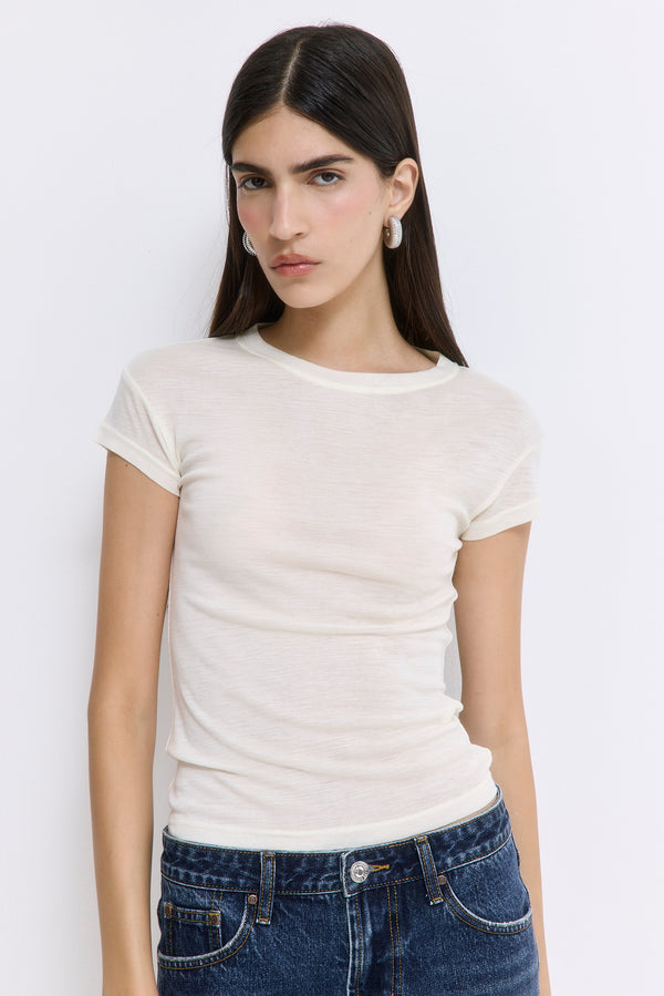 Fitted Wool Cup Tee