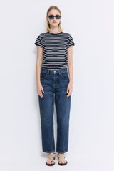 No.5| High Waist Straight Cropped Denim