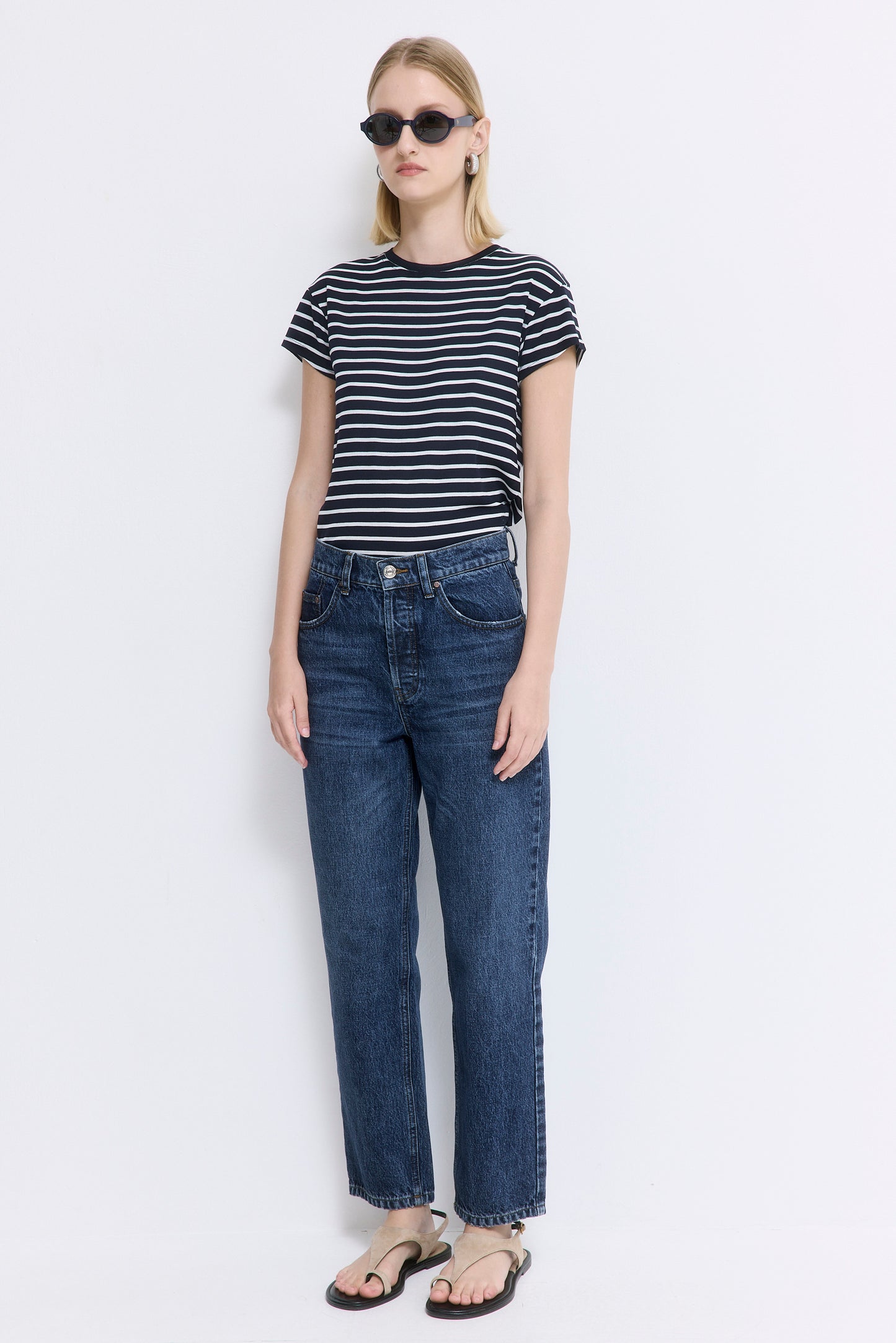 No.5| High Waist Straight Cropped Denim