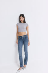Cropped Sheer Sleeveless Knit