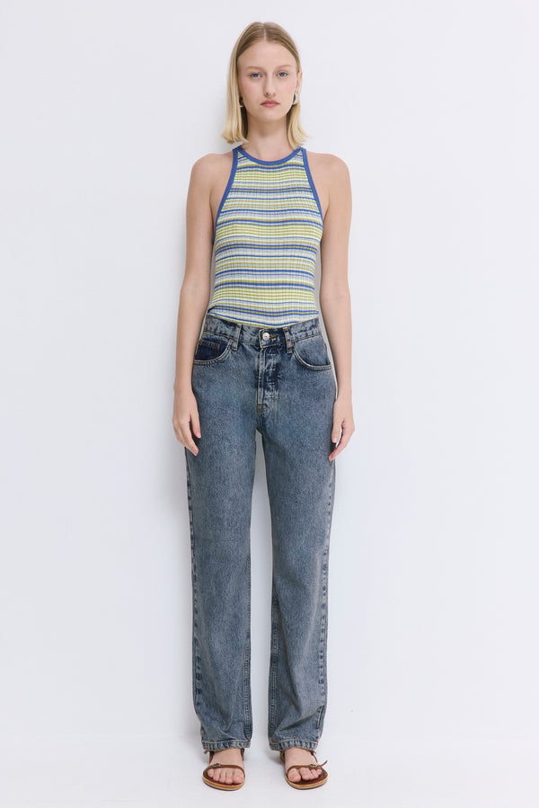No.6| High Waisted Straight Full Length Denim