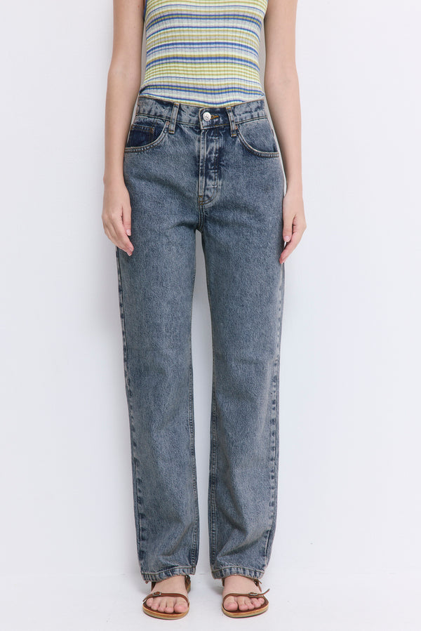 No.6| High Waisted Straight Full Length Denim