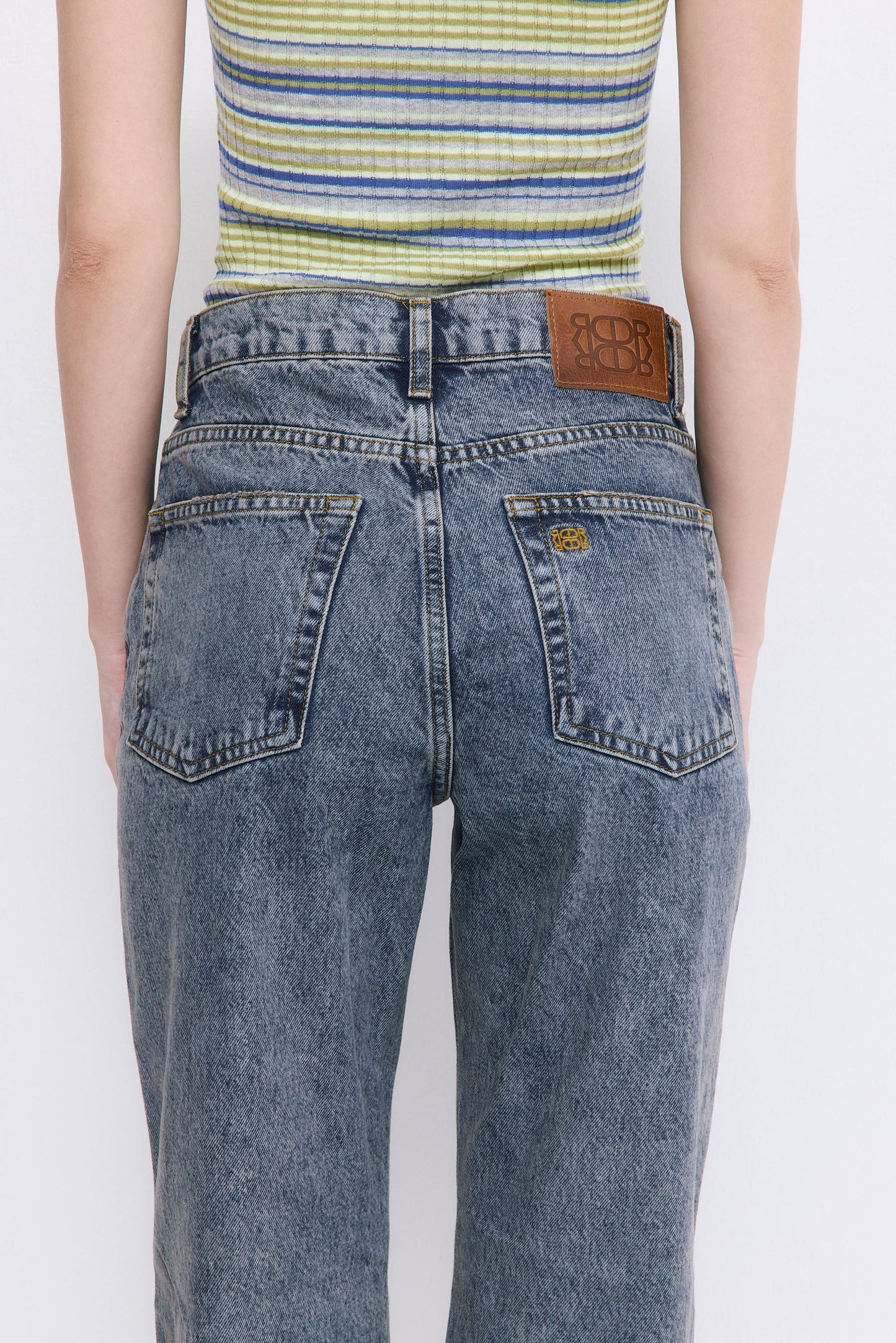 No.6| High Waisted Straight Full Length Denim