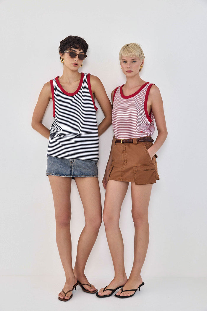 Striped Cotton Tank Top