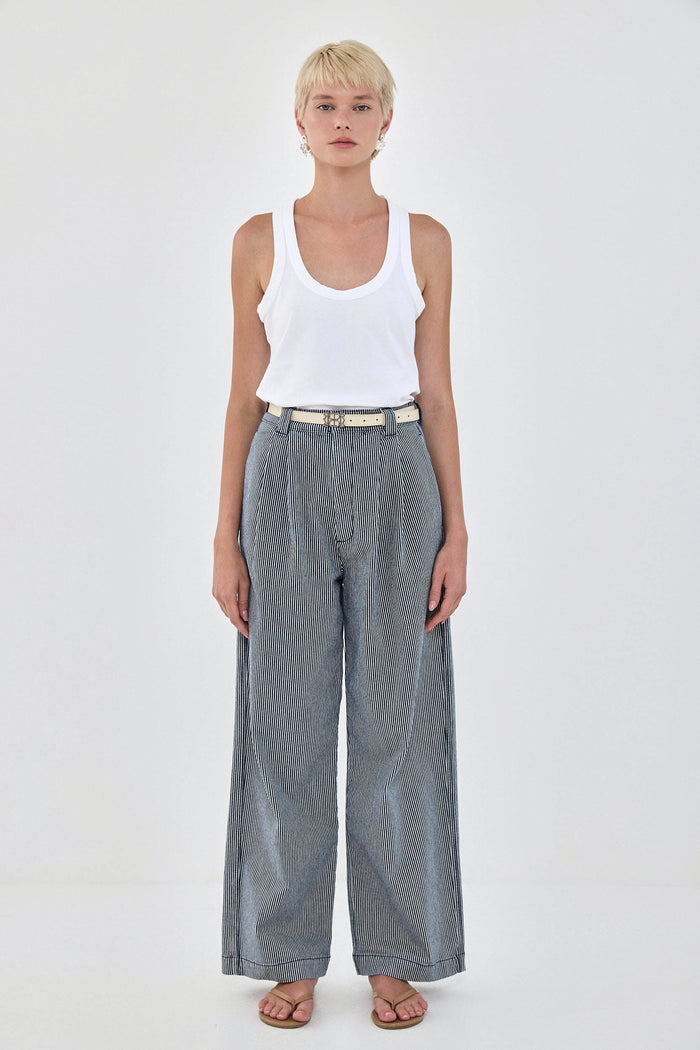 Heavy Cotton Deep Scoop Tank Top