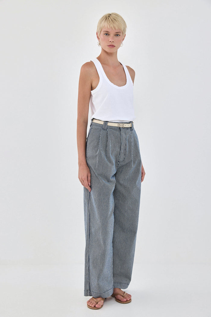 Heavy Cotton Deep Scoop Tank Top