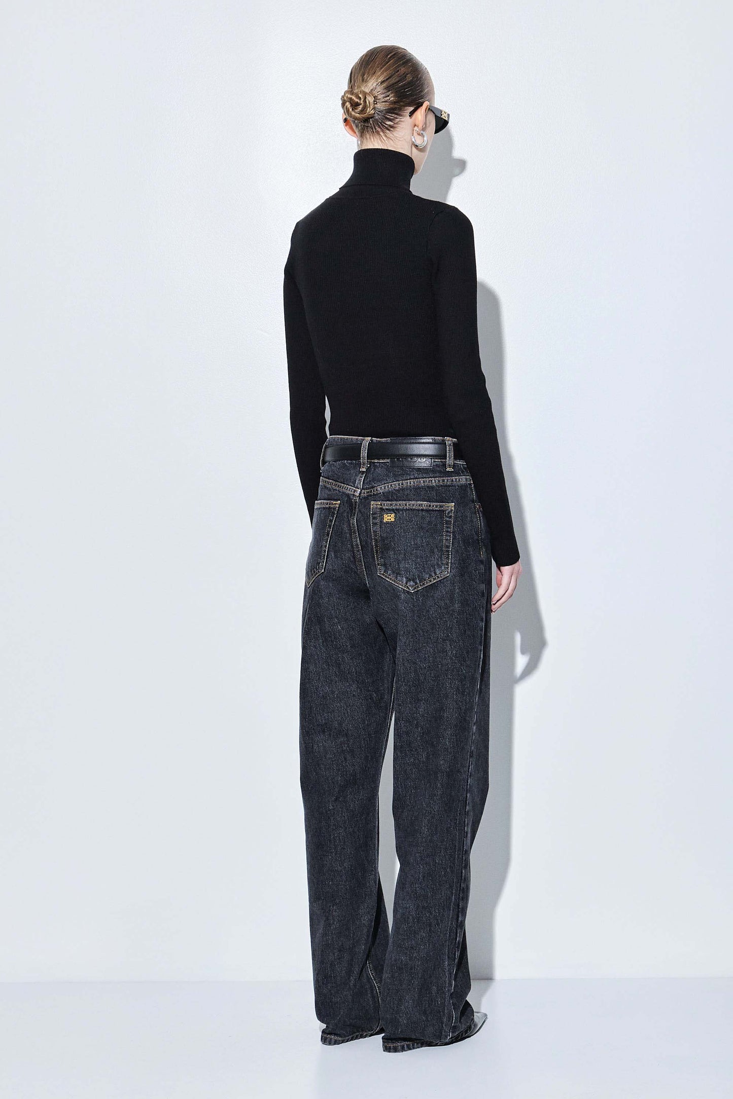 Ribbed Turtleneck Top