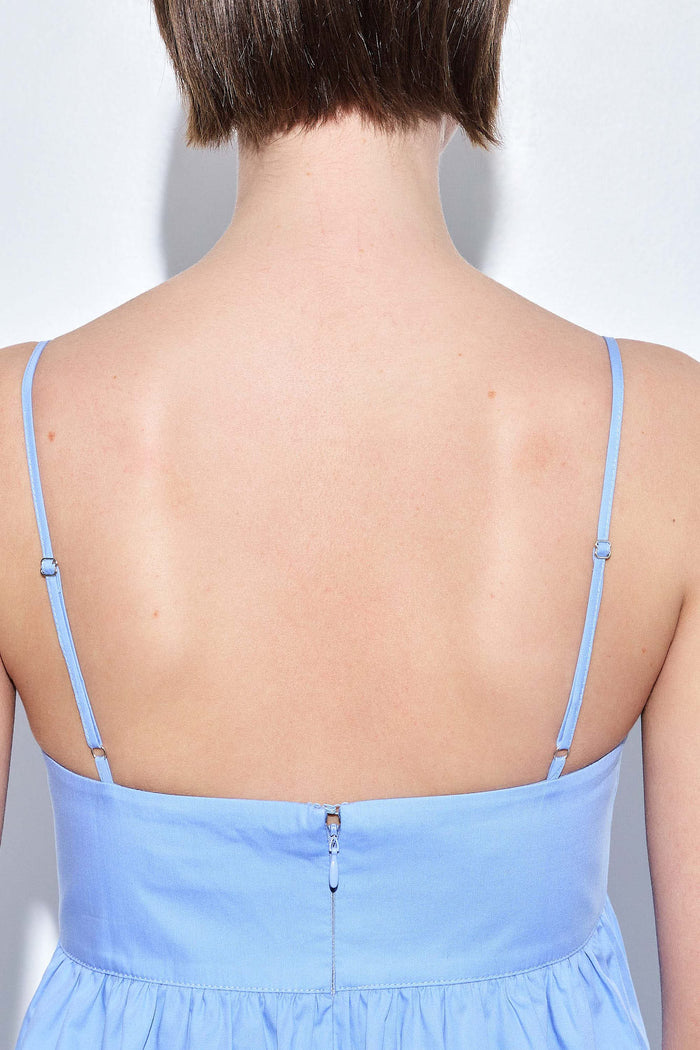 Cup Detail Poplin Maxi Dress