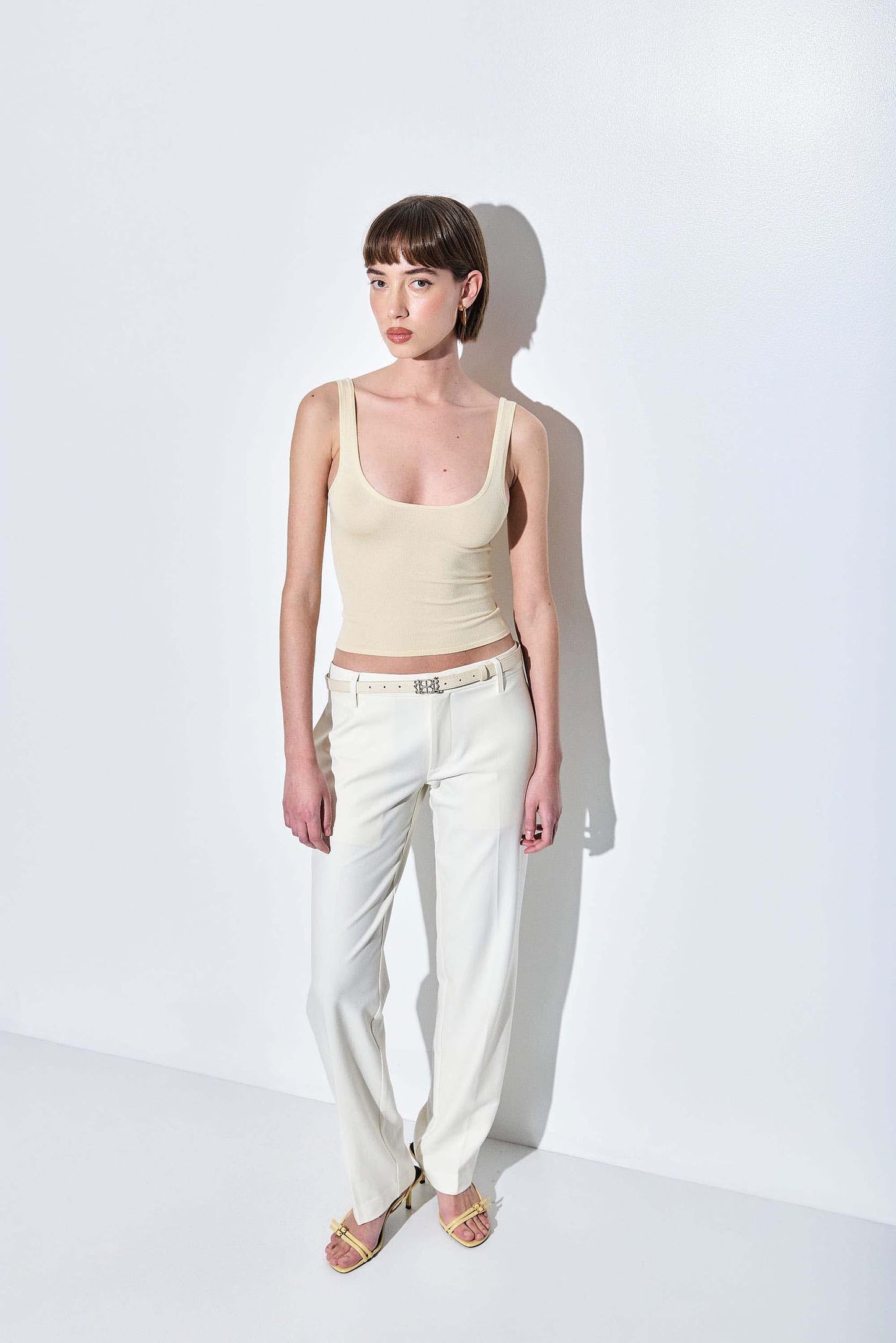 Deep Scoop Knitted Tank Top
