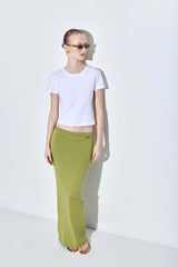 Knitted Buckle Maxi Skirt