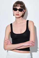 Deep Scoop Knitted Tank Top