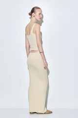 Knitted Buckle Maxi Skirt