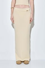 Knitted Buckle Maxi Skirt