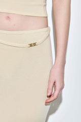 Knitted Buckle Maxi Skirt