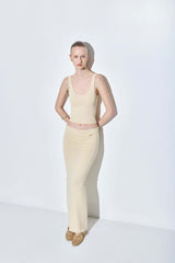 Knitted Buckle Maxi Skirt
