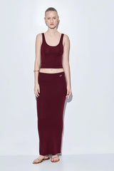 Knitted Buckle Maxi Skirt