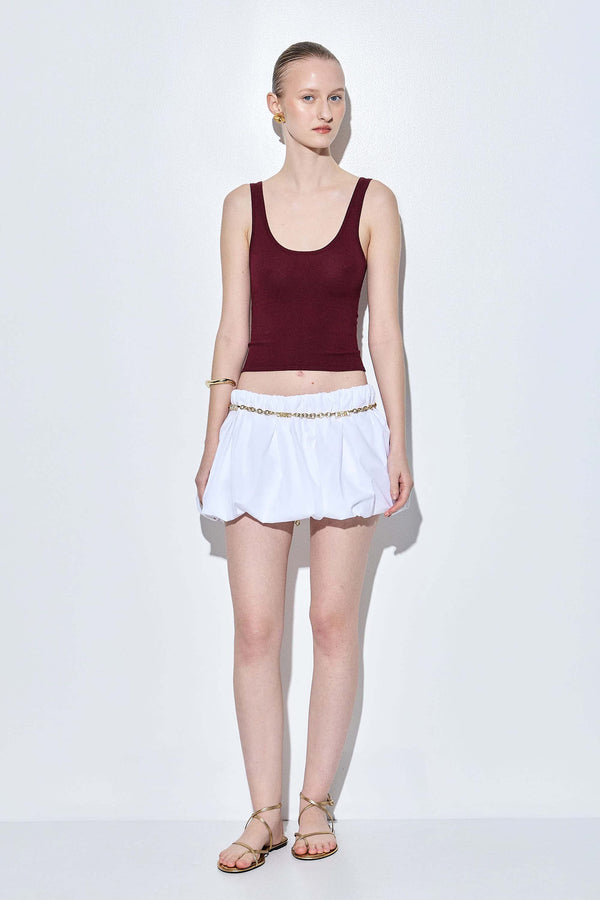 Deep Scoop Knitted Tank Top