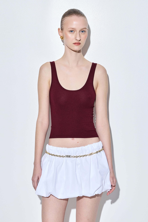 Deep Scoop Knitted Tank Top