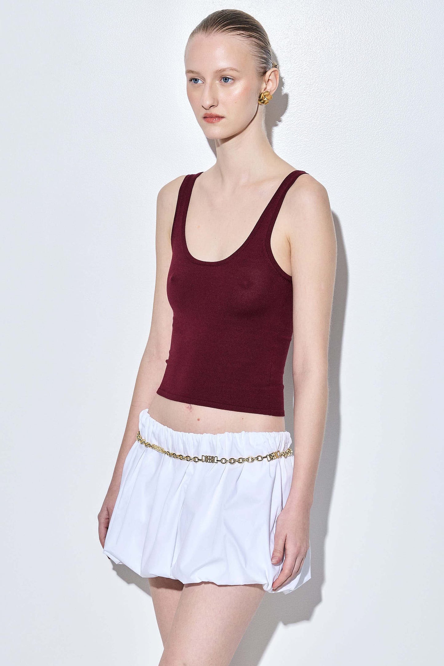 Deep Scoop Knitted Tank Top