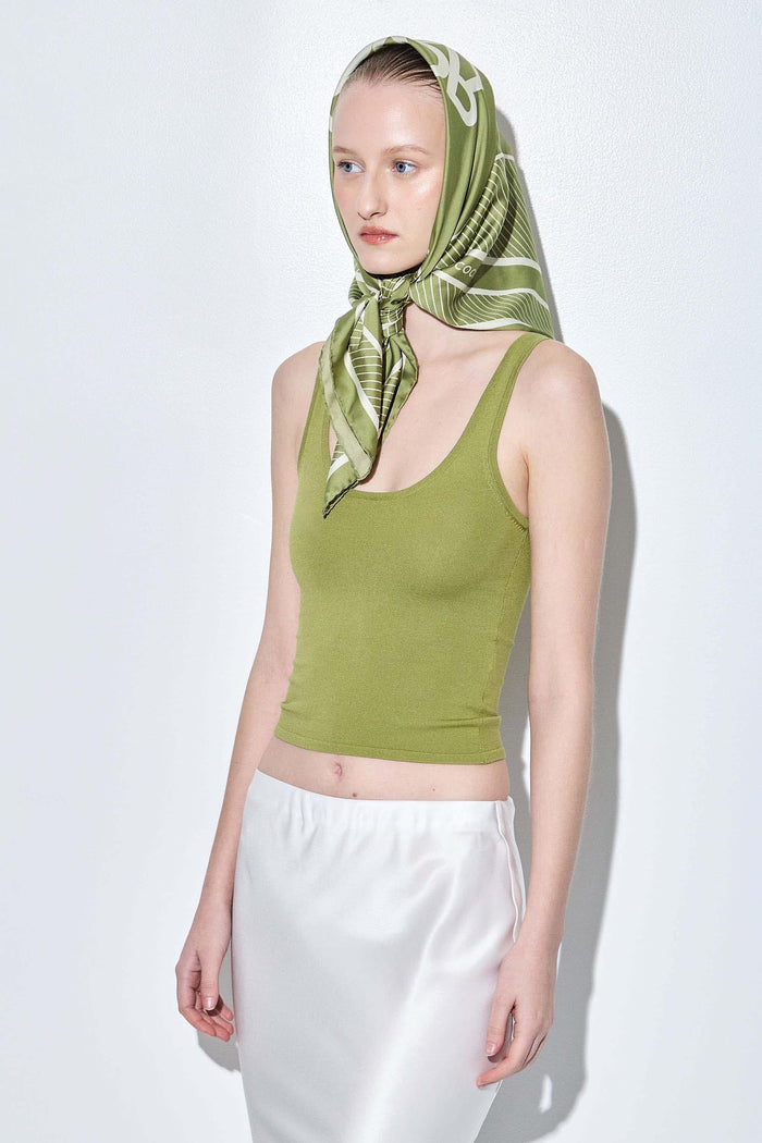 Deep Scoop Knitted Tank Top