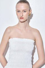 Strapless Shirred Top