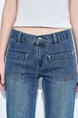 Mid Rise Capri Denim