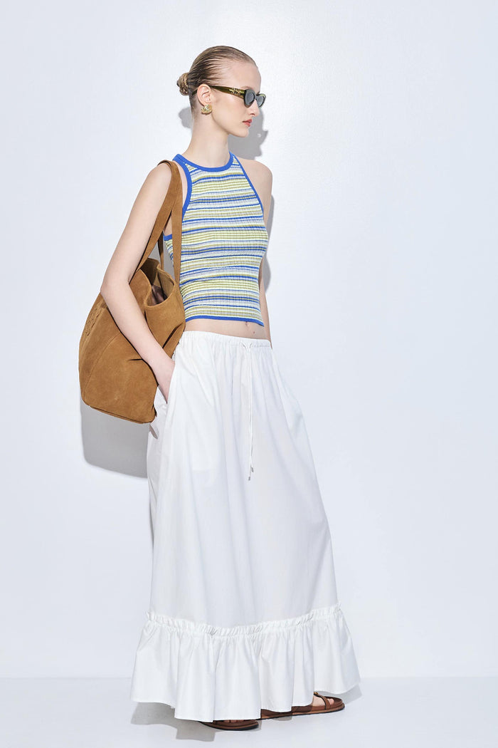 Ribbed Crew Neck Tank Top
