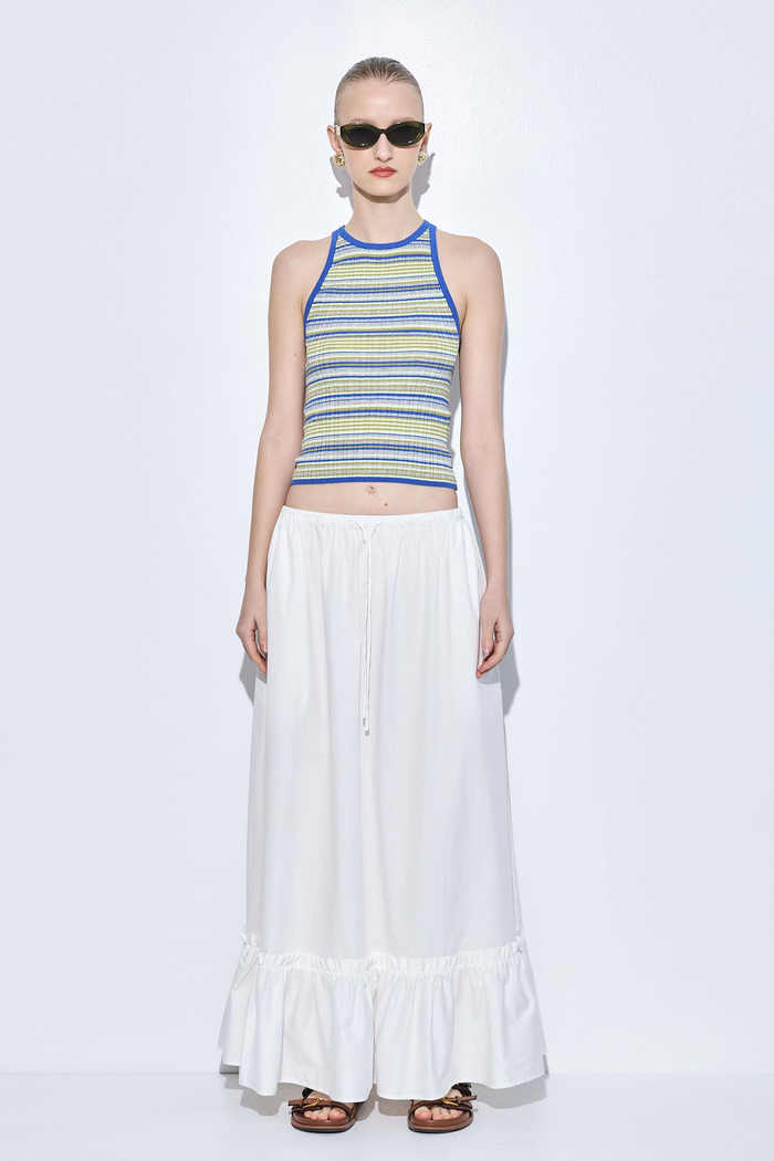 Ribbed Crew Neck Tank Top