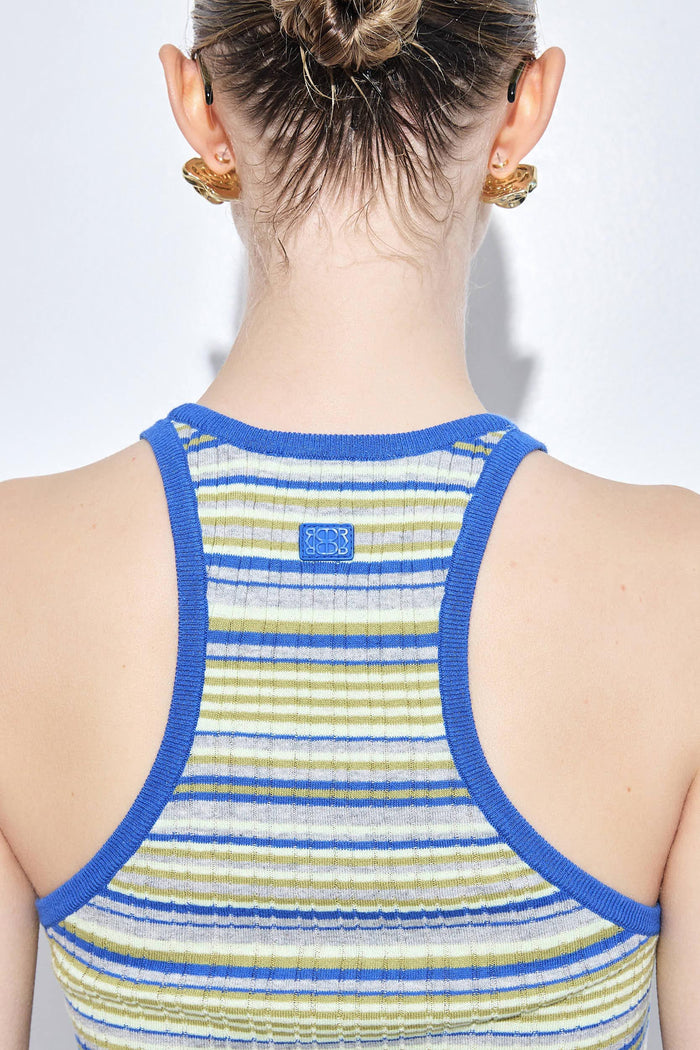 Ribbed Crew Neck Tank Top