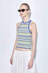 Ribbed Crew Neck Tank Top